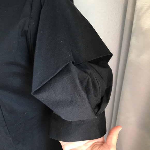 Robbi and Nikki black shirt w puff short sleeves - Picture 4 of 16